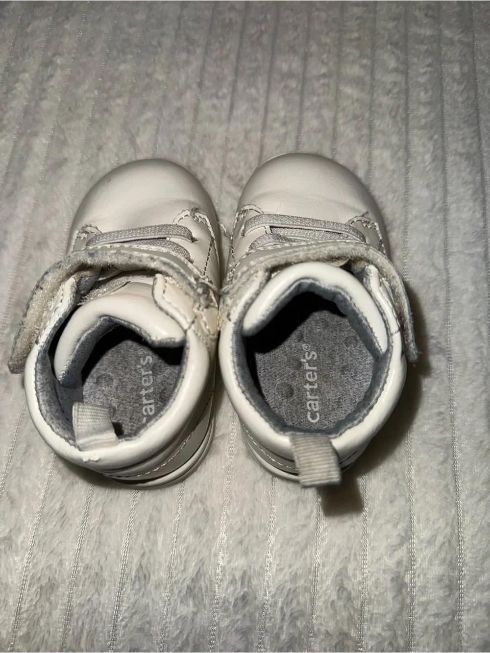 Carter’s White Toddler Sneakers Velcro Strap